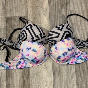 PINK VS Super Push Up Bra 32 D New